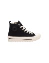 Refresh 172200 sneakers donna in tessuto cotone nero Refresh - 1 Refresh scarpe alte donna in cotone in tessuto nero 