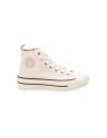 Refresh 172200 sneakers donna in tessuto cotone beige Refresh - 1 Refresh scarpe alte donna in cotone in tessuto beige 