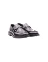 Exton 274 mocassini uomo in abrasivato nero Exton - 1 Exton scarpe casual uomo in vera pelle con fibbia 