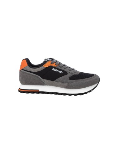 Refresh 172161 sneakers uomo in camoscio grigio e nero Refresh - 1 Refresh scarpe uomo in camoscio e tessuto 