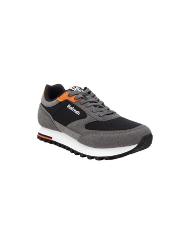 Refresh 172161 sneakers uomo in camoscio grigio e nero Refresh - 3 Refresh scarpe uomo in camoscio e tessuto 