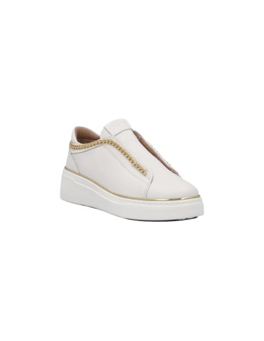 Keys K-9892 slip on donna in pelle bianco Keys - 1 Keys scarpe casual donna in vera pelle 