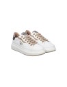 Keys K-9800 sneakers donna in pelle glitter bianco bronzo Keys - 1 Keys scarpe casual donna in vera pelle bianco in glitter bron