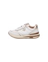 Keys K-9870 sneakers donna in pelle bianco gold Keys - 3 Keys scarpe casual donna in vera pelle white gold 