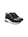 Keys K-9811 sneakers donna in pelle canna di fucile e camoscio blu Keys - 1 Keys scarpe casual donna in vera pelle con chiusura 