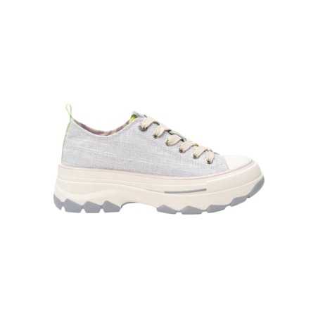 Refresh 172564 sneakers donna in tessuto grigio bianco