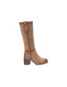 Refresh 172123 stivali donna in camoscio taupe beige Refresh - 1 Refresh stivali donna con tacco in camoscio con chiusura cernie