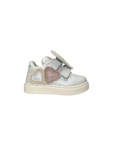 Balducci CITA6680A sneakers bambina in pelle avorio Balducci - 1 Balducci scarpe bambina primi passi in pelle con chiusura velcr