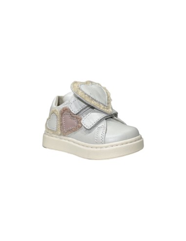 Balducci CITA6680A sneakers bambina in pelle avorio Balducci - 2 Balducci scarpe bambina primi passi in pelle con chiusura velcr