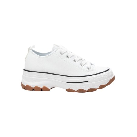 Refresh 172477 sneakers donna in tessuto bianco