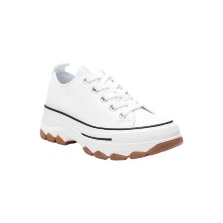 Refresh 172477 sneakers donna in tessuto bianco