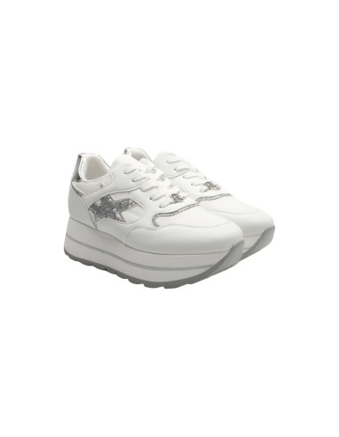 Queen Helena X31-29 sneakers donna in similpelle bianco Queen Helena - 1 Queen Helena Shoes scarpe casual donna in ecopelle con 