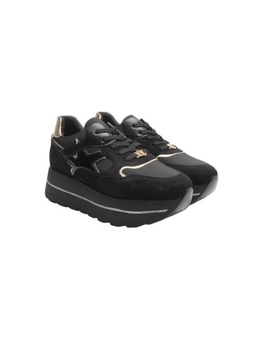 Queen Helena X31-29 sneakers donna in similpelle nero Queen Helena - 1 Queen Helena Shoes scarpe casual donna in ecopelle con ch