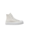 Converse All Star CTAS Lift Hi A00902C sneakers donna in pelle grigio panna Converse - 1 Converse All Star CTAS Lift scarpe spor