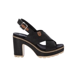 Refresh 172707 sandali donna in tessuto nero