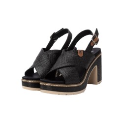 Refresh 172707 sandali donna in tessuto nero 2