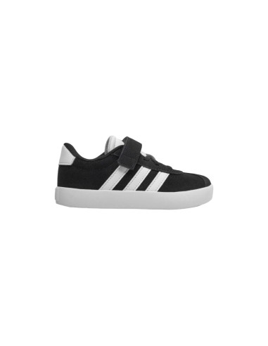 Adidas VL Court 3.0 EL C ID9148 sneakers bambino in camoscio nero Adidas - 1 Adidas VL Court 3.0 scarpe sportive calzata kids in