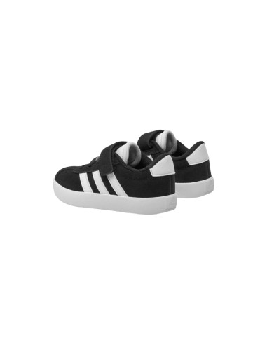 Adidas VL Court 3.0 EL C ID9148 sneakers bambino in camoscio nero Adidas - 3 Adidas VL Court 3.0 scarpe sportive calzata kids in