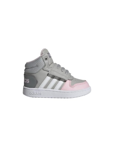 Adidas Hoops Mid 2.0 I GZ7779 sneakers bambina in similpelle rosa grigio Adidas - 1 Adidas Hoops Mid 2.0 I scarpe sportive bambi