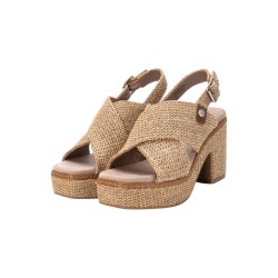 Refresh 172707 sandali donna in tessuto taupe 2