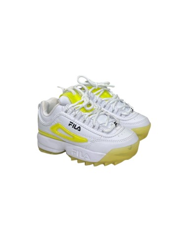 Fila Disruptor t Kids FFK0033.13045 sneakers bambina white-safety yellow Fila - 1 Fila Disruptor t Kids scarpe sportive bambina 