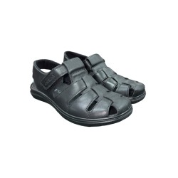 Enval Soft 7734700 sandali uomo in pelle nero 2