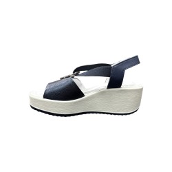 Enval Soft 7780511 sandali donna in pelle blu 2