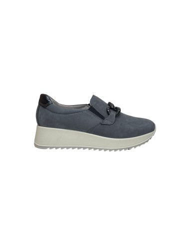 Enval Soft 7771011 slip on donna in pelle nabuk avio Enval Soft - 1 Enval Soft scarpe donna linea comoda in vera pelle con sotto