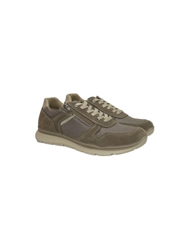 Enval Soft 7725122 sneakers uomo in camoscio tortora Enval Soft - 2 Enval Soft scarpe uomo linea comoda con chiusura lacci e cer