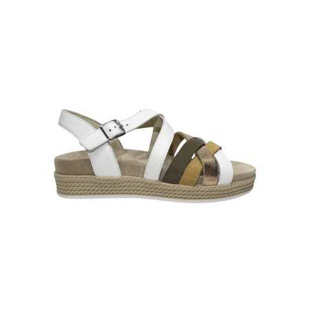 Igi&Co 7669922 sandali donna in pelle bianco multicolor
