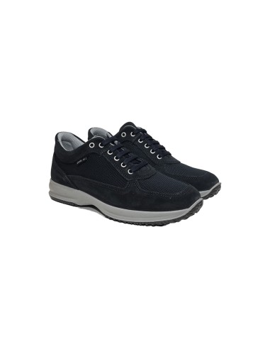 Enval Soft 7722011 sneakers uomo in camoscio blu Enval Soft - 2 Enval Soft scarpe uomo linea comoda in camoscio e tela con chius