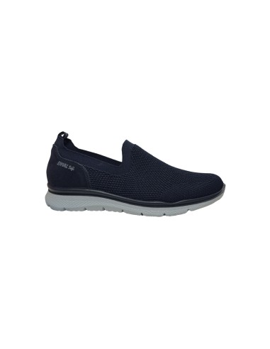 Enval Soft 7725011 slip on uomo in tessuto blu Enval Soft - 1 Enval Soft scarpe uomo linea comoda in tessuto con sottopiede in m