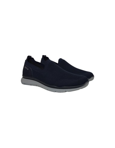 Enval Soft 7725011 slip on uomo in tessuto blu Enval Soft - 2 Enval Soft scarpe uomo linea comoda in tessuto con sottopiede in m