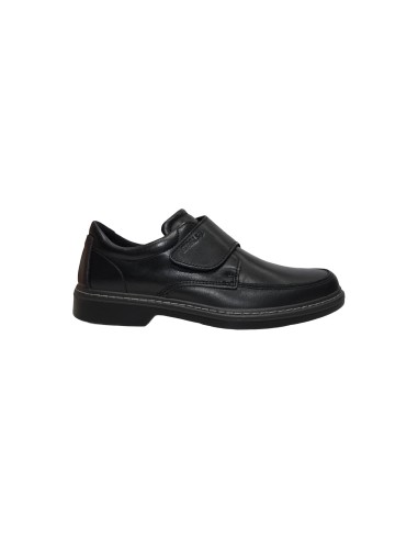 Enval Soft 7711600 scarpe uomo in pelle nero Enval Soft - 1 Enval Soft scarpe uomo linea comoda in vera pelle con chiusura velcr