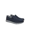 Enval Soft 7720700 slip on uomo in tessuto cotone blu Enval Soft - 2 Enval Soft scarpe uomo linea comoda in tessuto con sottopie