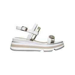 Keys K-11012 sandali donna in pelle color bianco/oro