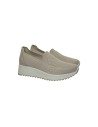 Enval Soft 7771544 slip on donna in tessuto beige Enval Soft - 2 Enval Soft scarpe donna linea comoda in tessuto con sottopiede 