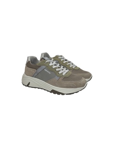 Igi&Co 7636211 sneakers uomo in camoscio beige multicolor Igi&Co - 2 Igi&amp;Co scarpe uomo in camoscio e tessuto con sottopiede