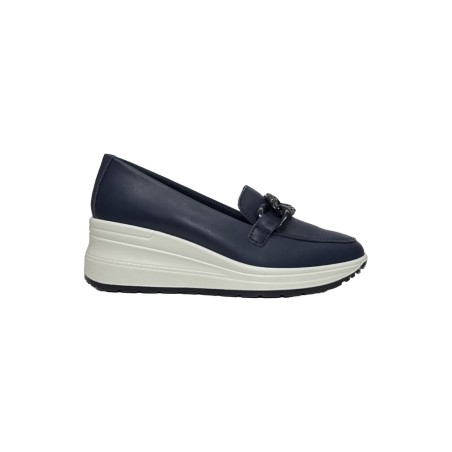 Enval Soft 7761211 mocassini donna in pelle blu