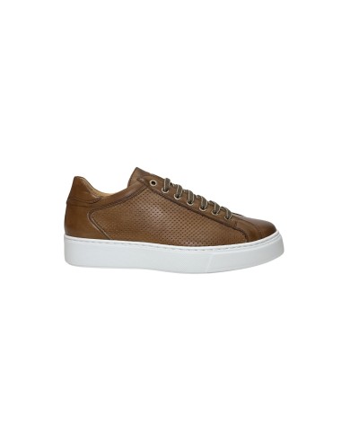 Exton 512 sneakers uomo in pelle color cognac Exton - 1 Exton scarpe uomo in vera pelle con chiusura lacci 