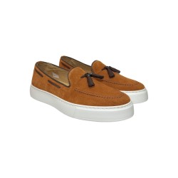 EXTON 511 mocassini uomo in camoscio color aragosta