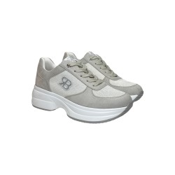 Renato Balestra RB2524 sneakers donna in camoscio grigio 2