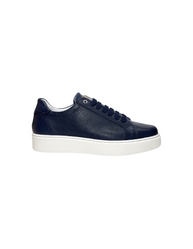 Exton 830 sneakers uomo in pelle bottolato blu Exton - 1 Exton scarpe uomo in vera pelle con chiusura lacci 