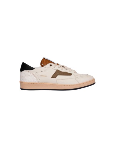 Exton 570 sneakers uomo in pelle color latte multicolor Exton - 1 Exton scarpe uomo in vera pelle con chiusura lacci 