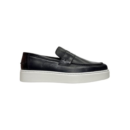 Exton 832 mocassini uomo in pelle nero