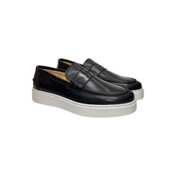 Exton 832 mocassini uomo in pelle nero 2