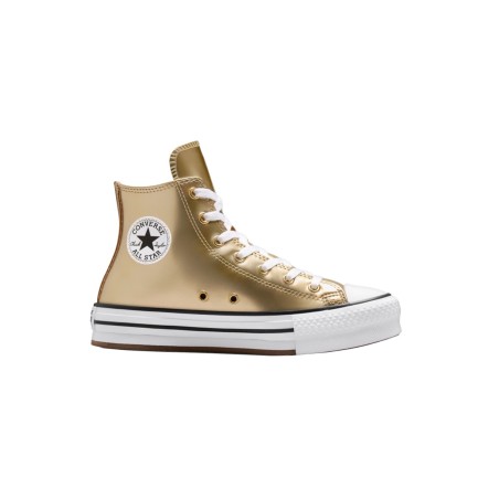 Converse Ctas Eva Lift HI A12606C Metallic Light Gold White sneakers donna