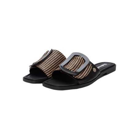 Refresh 172861 sandali donna in similpelle cotone nero