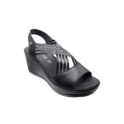 Enval Soft 7784700 sandali donna in pelle nero 2