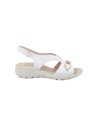 Enval Soft 7777011 sandali donna in pelle bianco Enval Soft - 1 Enval Soft sandali donna linea comoda in vera pelle con apertura